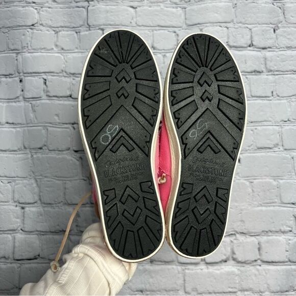 NEW Blackstone bright pink canvas high top lace up sneakers size 38 - Picture 8 of 13